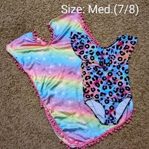 Colorful Kids' Swimsuit and Cover-Up Set